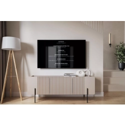 Szafka RTV Malmi 150 cm - kaszmir / czarne nóżki